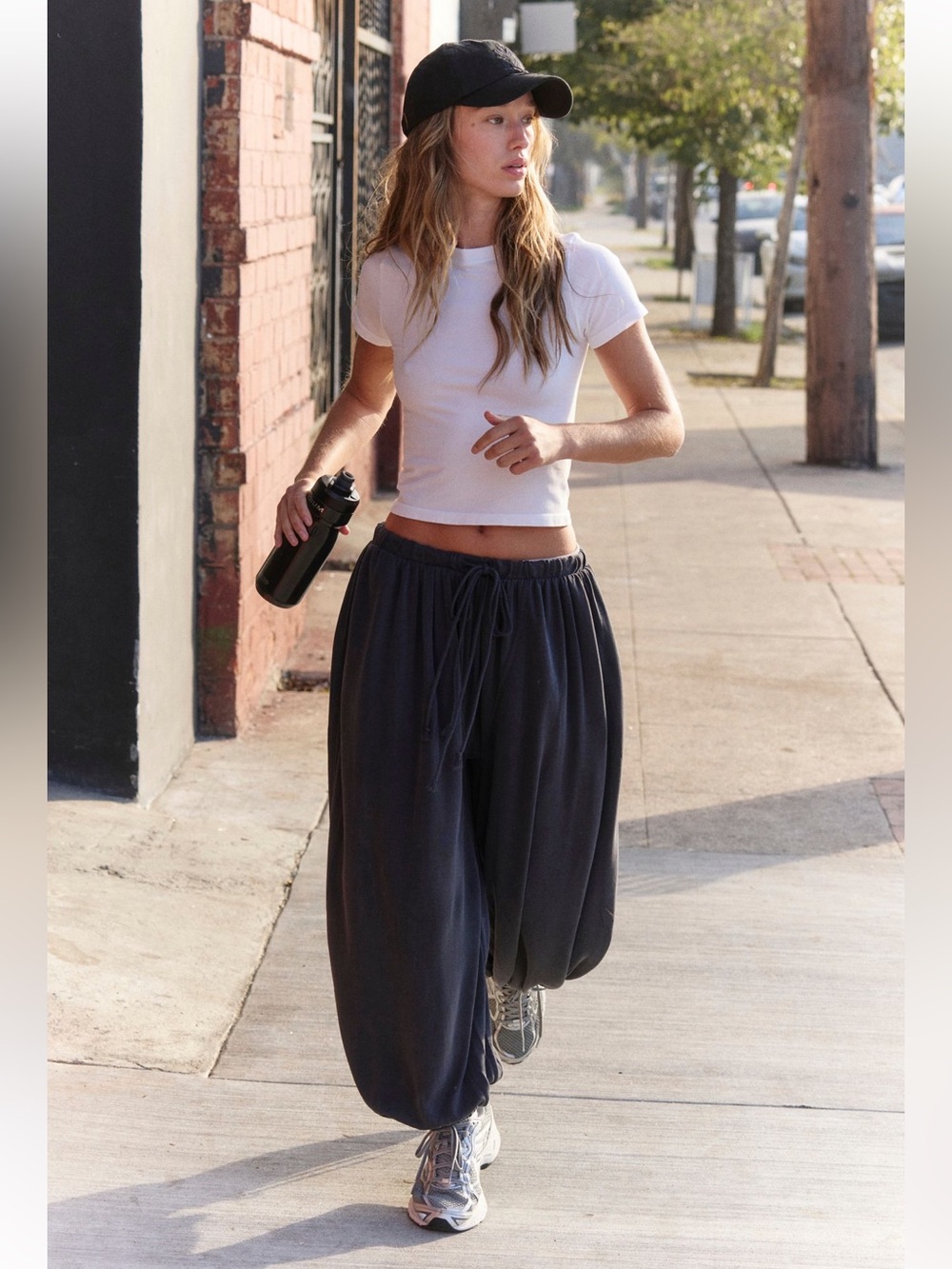 Free people movement momentum balloon pants large black